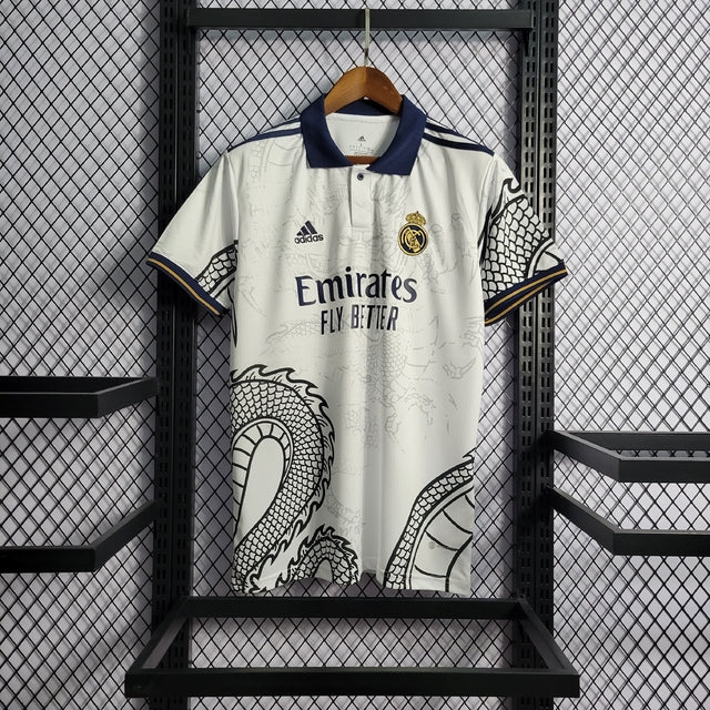 Camisa Real Madrid Edição Especial ''Dragão'' 22/23 Torcedor Adidas Masculina - Branca