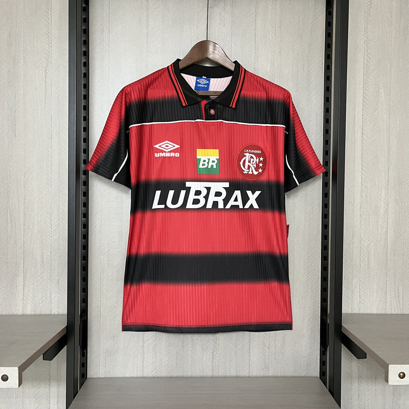 Camisa Flamengo Home Retro 1997 Torcedor Umbro  Masculina - Vermelho e Preto