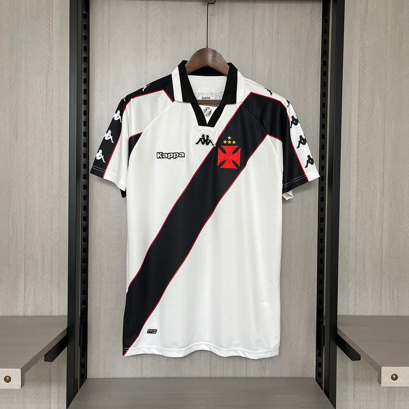 Camisa Vasco Da Gama Away Retrô 1997 Kappa Masculino - Branca e Preta