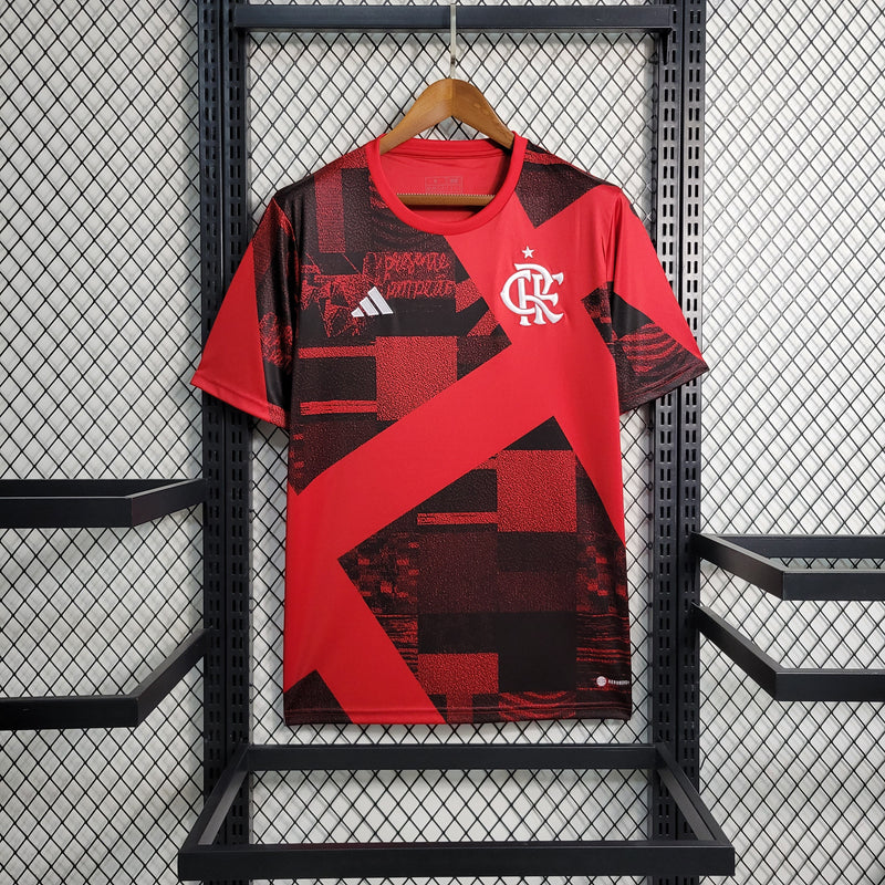 Camisa Flamengo Pré-Jogo 23/24 Torcedor Adidas Masculina - Vermelho