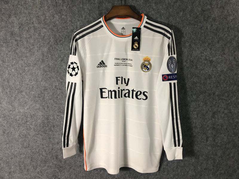 Camisa Real Madrid Retrô Home 13/14 Manga Longa Adidas Masculina - Branca