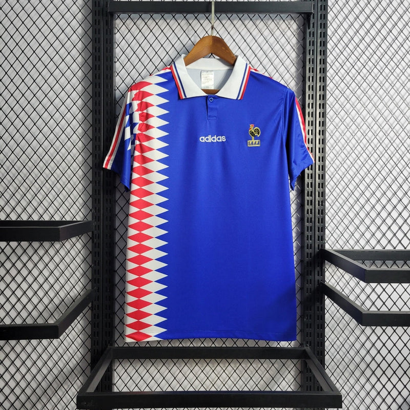 Camisa França Home Retrô 1994 Torcedor Adidas Masculina - Azul