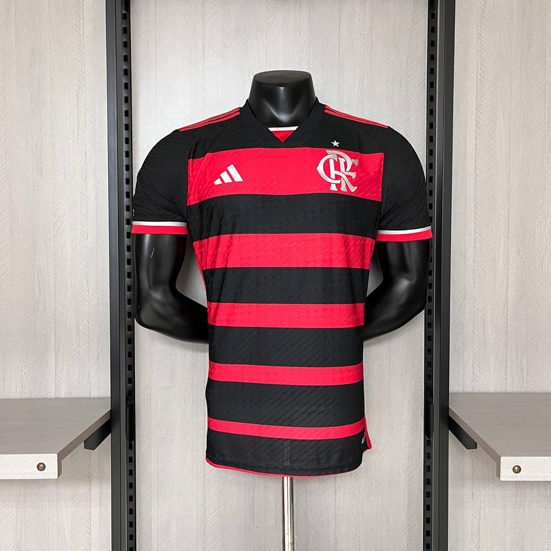 Camisa Flamengo Home 24/25 Jogador Adidas Masculina - Vermelho e Preto