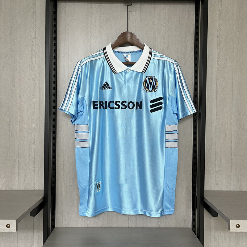 Camisa Olympique De Marseille Away Retro 98/99 Torcedor Adidas Masculino - Azul