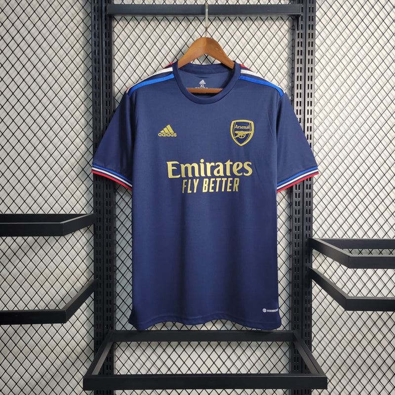 Camisa Arsenal Edição França 23/24 Torcedor Adidas Masculino - Azul Marinho