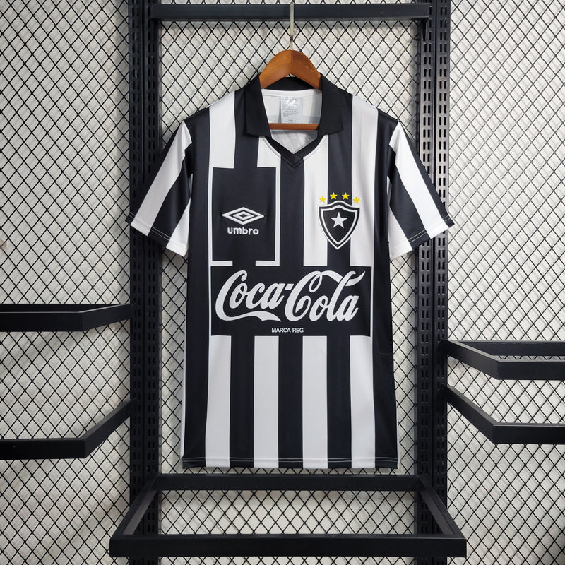 Camisa Botafogo Retro Home 1997 Torcedor Umbro Masculina - Preta e Branca