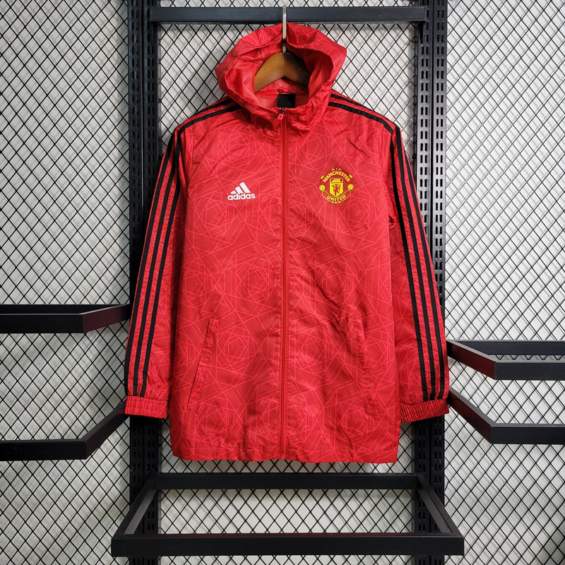 Corta Vento Manchester United Adidas Unissex - Vermelho