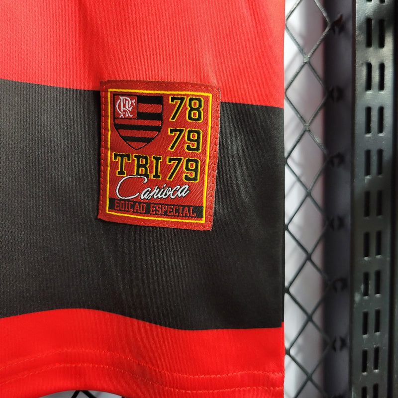 Camisa Flamengo Home Retro 78/79 Torcedor Masculina - Vermelho e Preto