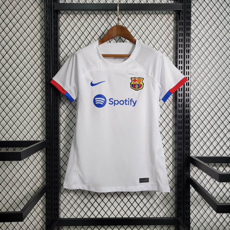 Camisa Barcelona Away 23/24 Torcedor Nike Feminina - Branca