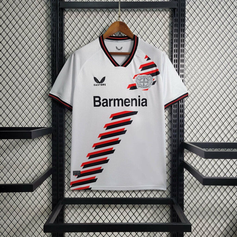 Camisa Bayern Leverkusen Away 23/24 Torcedor Castore Masculino - Branca e Vermelho