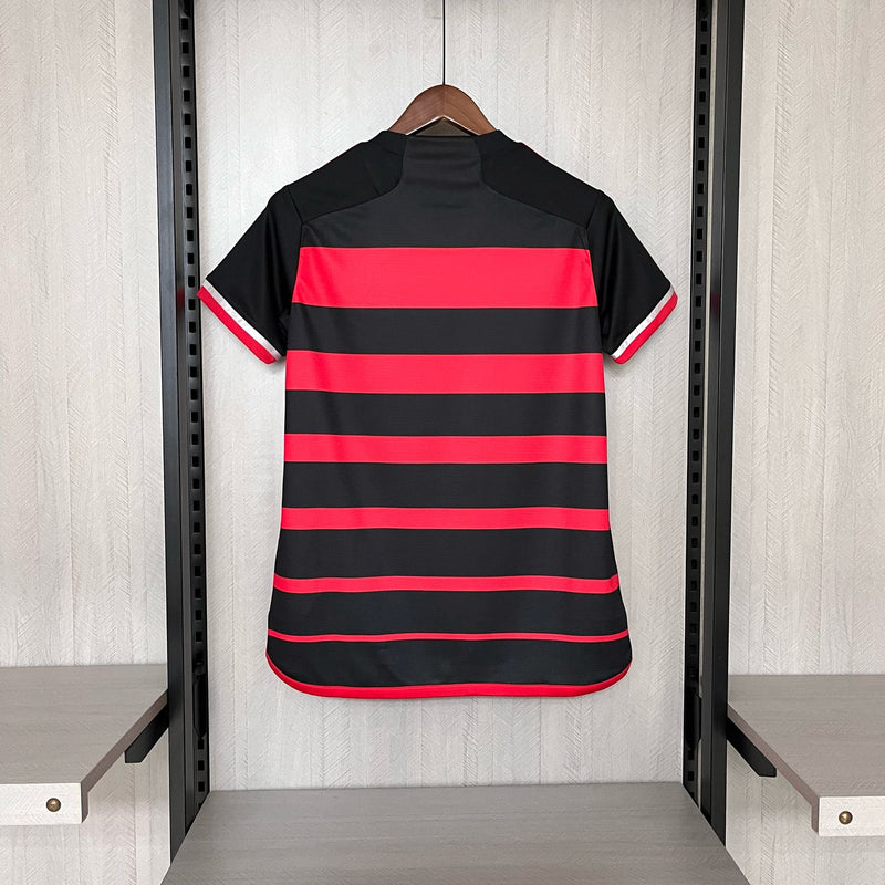 Flamengo Home 24/25 Torcedor Adidas Feminina - Vermelho e Preto