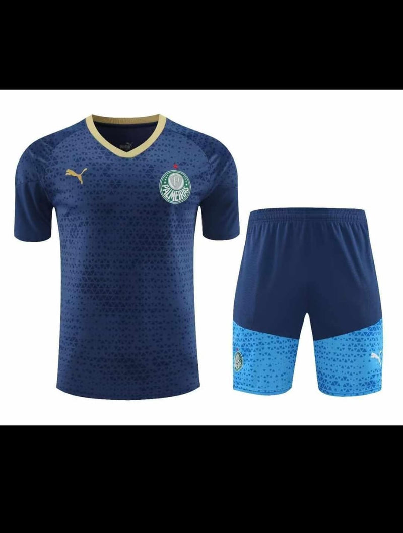 Kit Treino Camisa + Shorts Palmeiras 24/25 Torcedor Puma Masculino - Azul