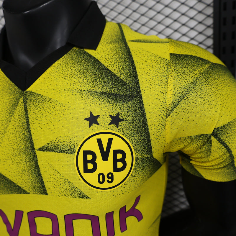 Camisa Borussia Dortmund Home Champions League 23/24 Jogador Puma Masculina - Amarela