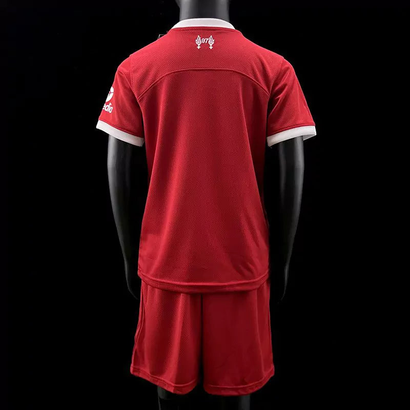 Kit Infantil Liverpool Home 23/24 Camisa + Shorts Nike Unissex - Vermelho