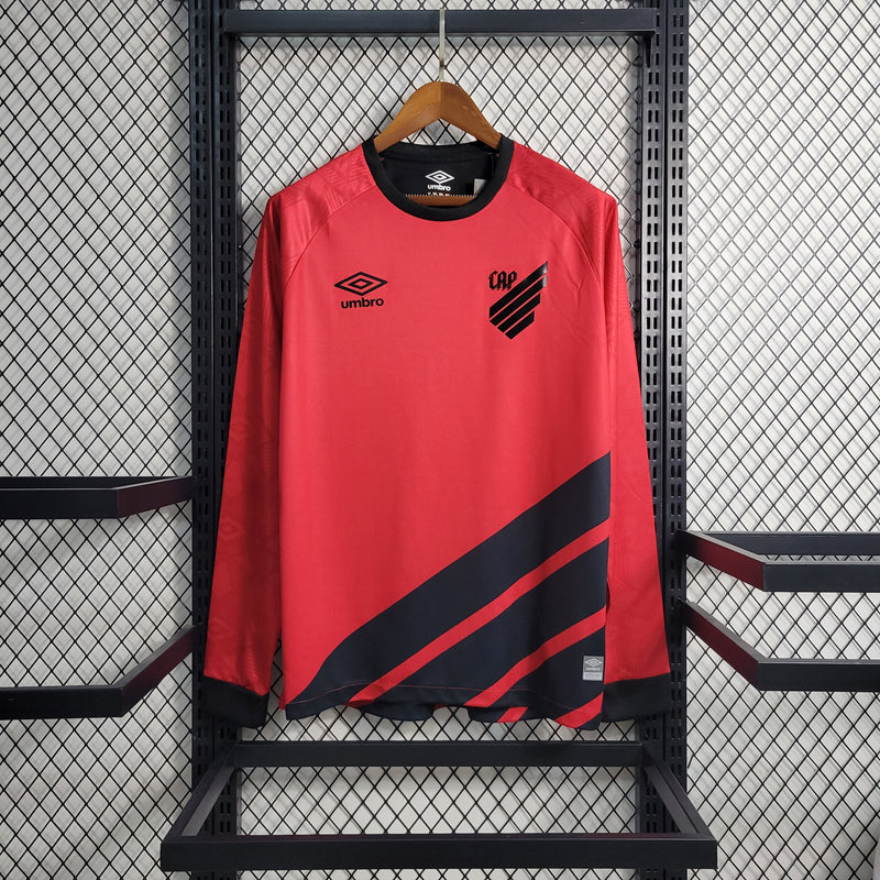 Athletico Paranaense Home 23/24 Manga Longa Torcedor Umbro Masculino - Vermelho