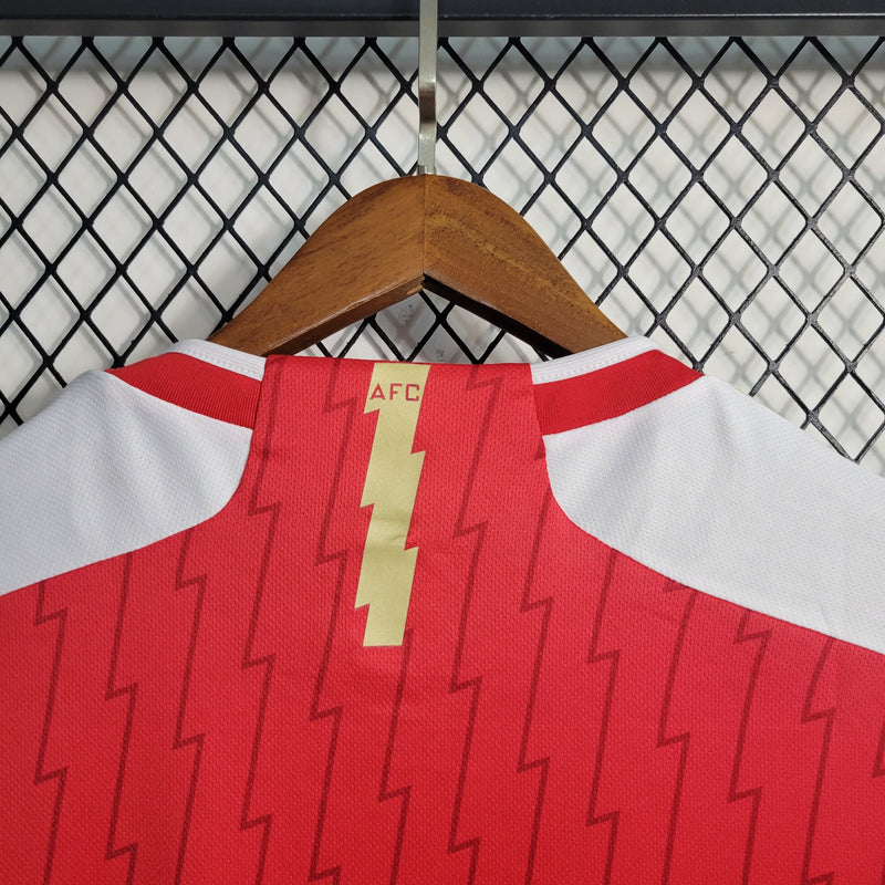 Camisa Arsenal Home 23/24 Torcedor Adidas Masculina - Vermelha e Branca