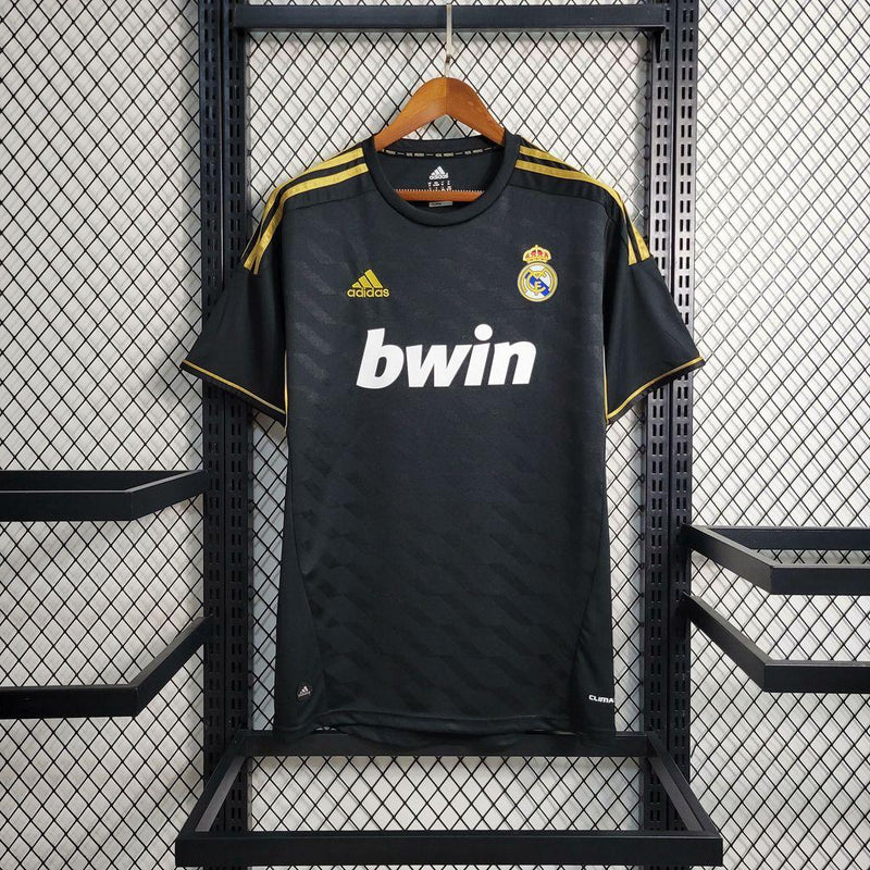 Camisa Real Madrid Retrô Away 11/12 Adidas Masculina - Preta Dourada