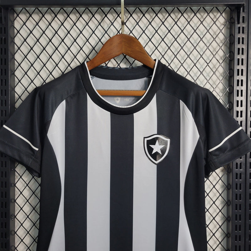 Camisa Botafogo Home 22/23 Torcedor Feminina - Preta e Branca