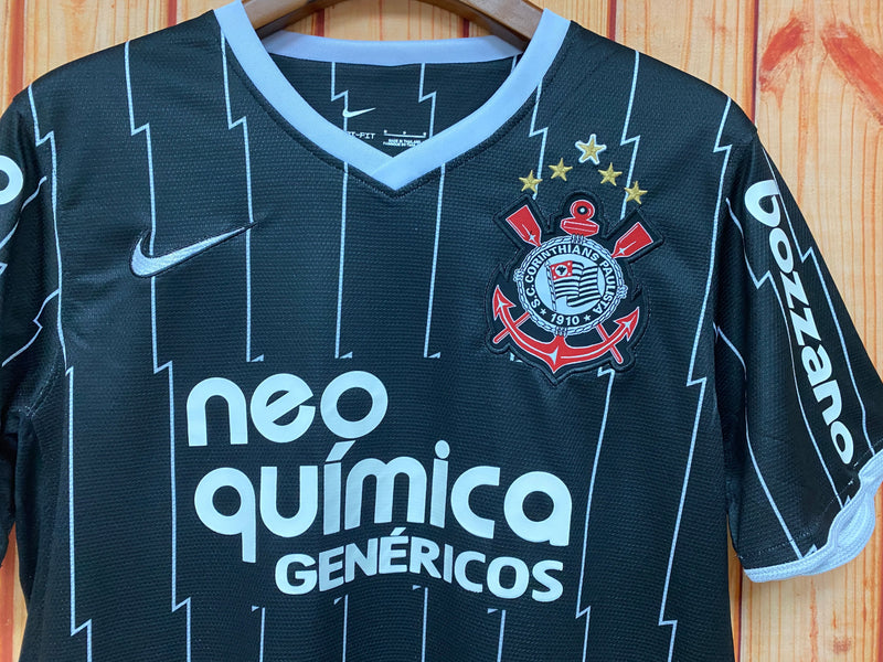 Camisa Corinthians Retro Away 11/12 Torcedor Nike Masculina - Preto