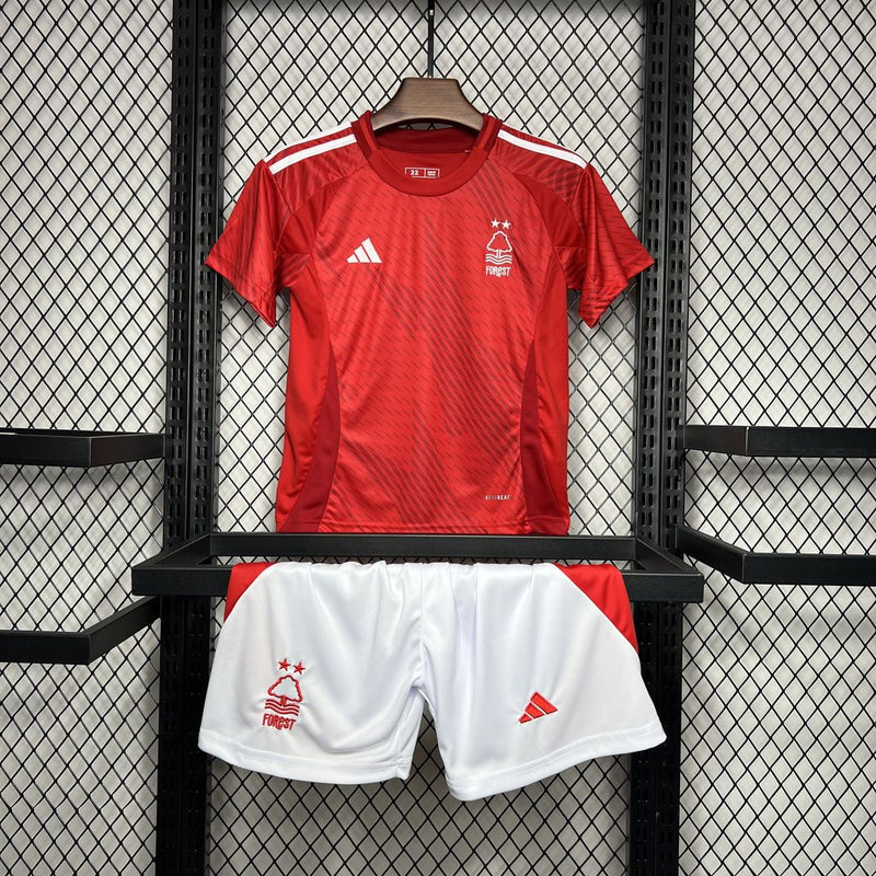 Kit Infantil Nottingham Forest Home 24/25 Adidas Unissex - Vermelho