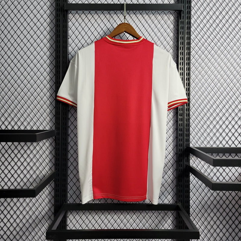 Camisa Ajax Home 22/23 Torcedor Adidas Masculina - Branca e Vermelha