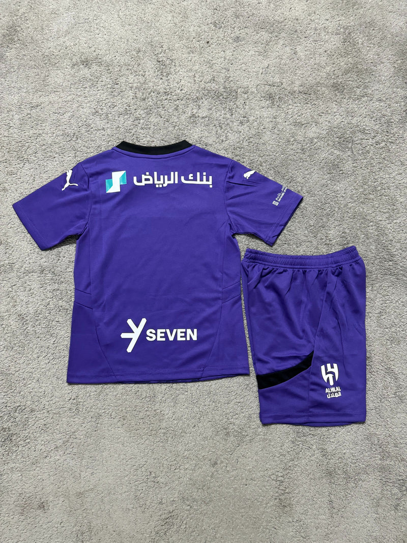 Kit Infantil Al Hilal Third 24/25 Torcedor Puma Masculina - Roxo