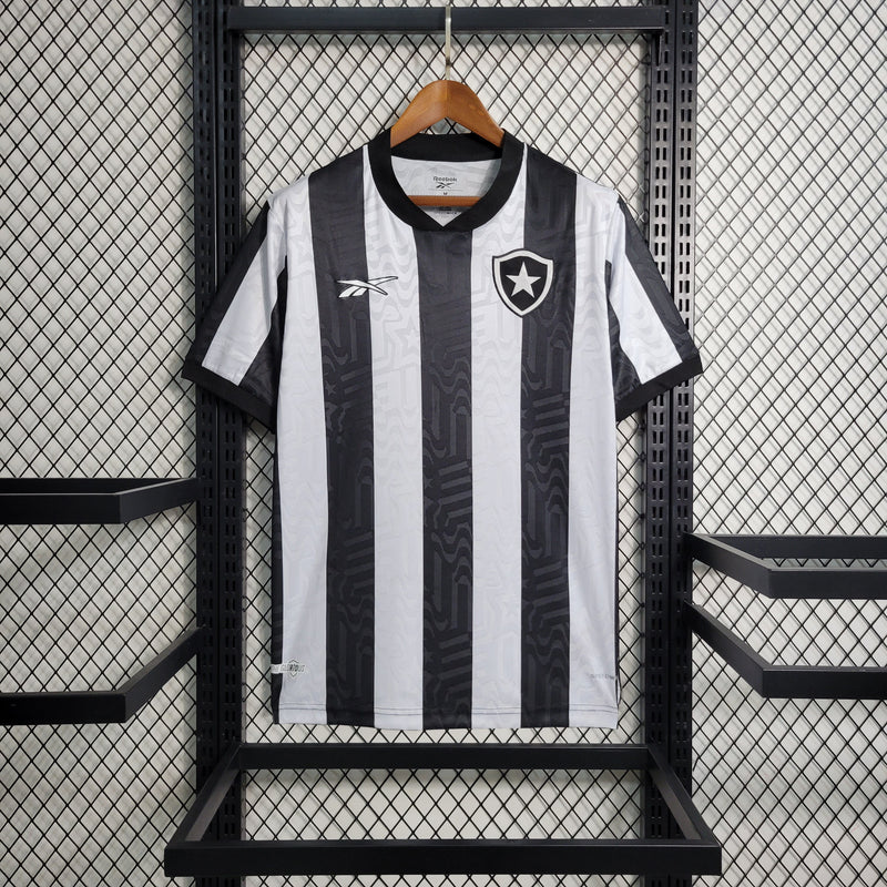 Camisa Botafogo Home 23/24 Torcedor Reebok Masculina - Preta e Branca