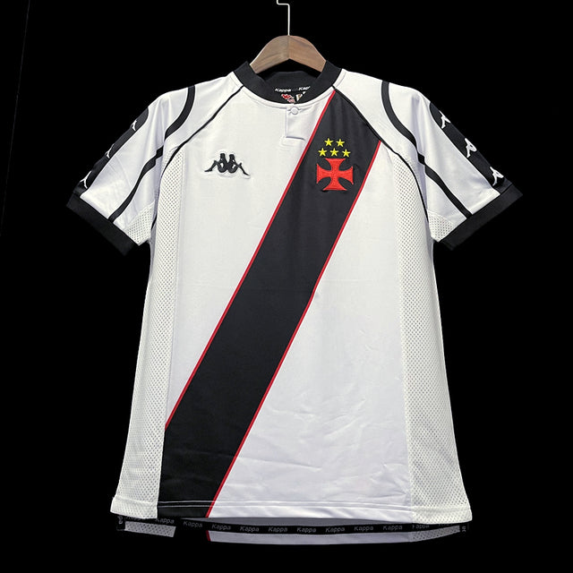 Camisa Vasco Da Gama Away Retrô 1998 Kappa Masculino - Branca e Preta