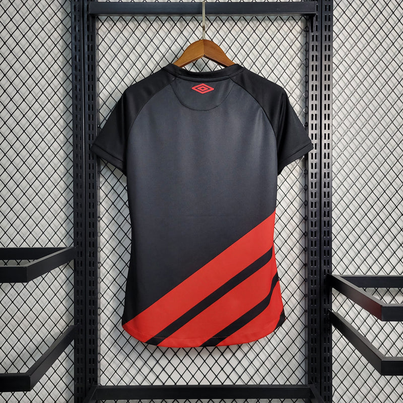 Camisa Athletico Paranaense Away 23/24 Torcedor Umbro Feminino - Vermelho e Preto