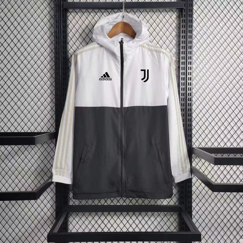 Corta Vento Juventus Adidas Unissex - Branco, Preto e Bege