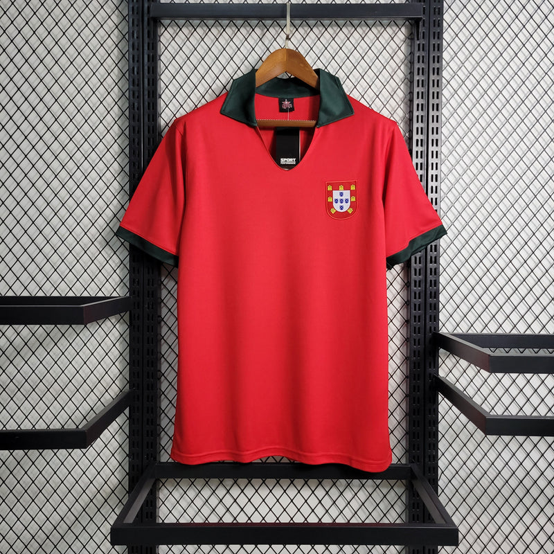 Camisa Portugal Retro 1972 Torcedor Masculina - Vermelha