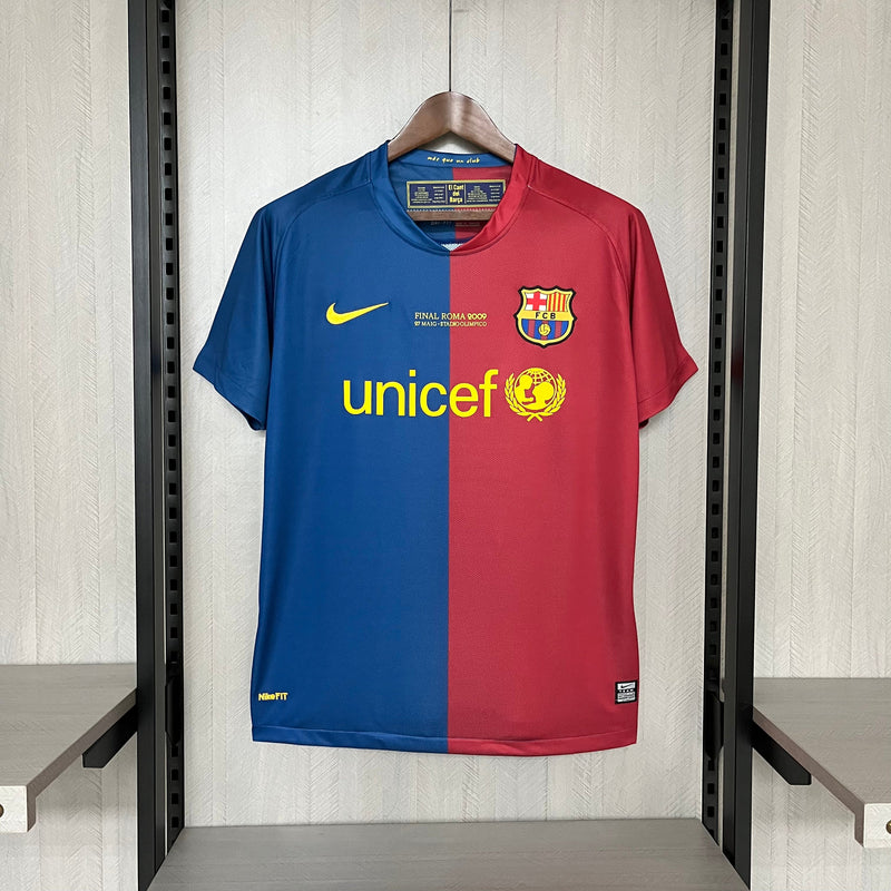 Camisa Barcelona Home Retrô 2009 Nike Masculino - Azul Grená