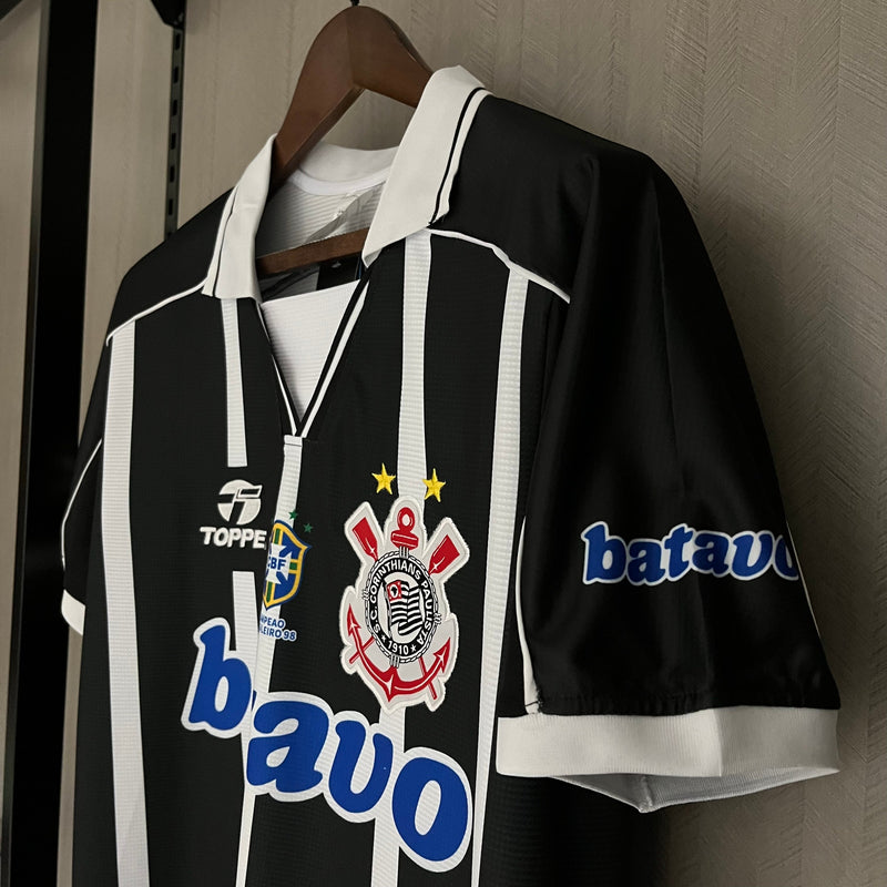 Camisa Corinthians Retro Away 1999 Torcedor Topper Masculina - Preto