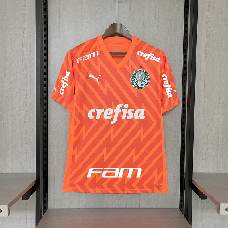 Palmeiras Goleiro 24/25 Todos os Patrocinadores Torcedor Puma Masculino - Laranja