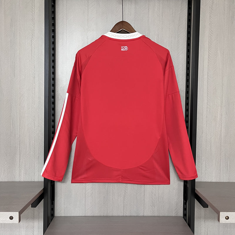 Camisa Internacional Home Manga Longa 25/26 Torcedor Adidas Masculino - Vermelho