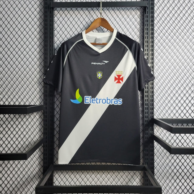 Camisa Vasco Da Gama Home Retrô 2011 Kappa Masculino - Preta e Branca