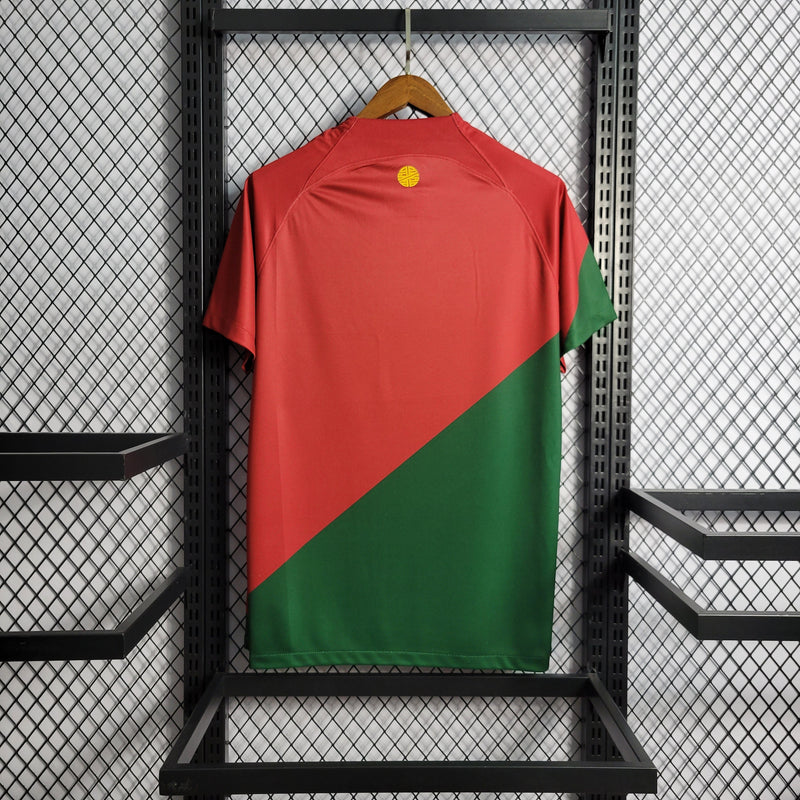 Camisa Portugal Home 22/23 Torcedor Nike Masculina - Vermelha e Verde