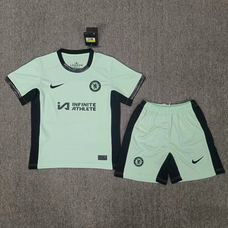 Kit Infantil Chelsea Third 23/24 Nike Unissex - Verde Claro