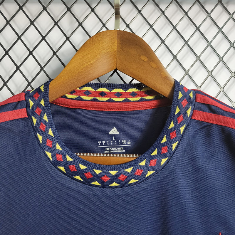 Camisa Ajax Away 22/23 Torcedor Adidas Masculina - Azul Escuro