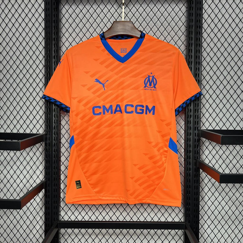 Camisa Olympique De Marseille Third 24/25 Torcedor Puma Masculina - Laranja