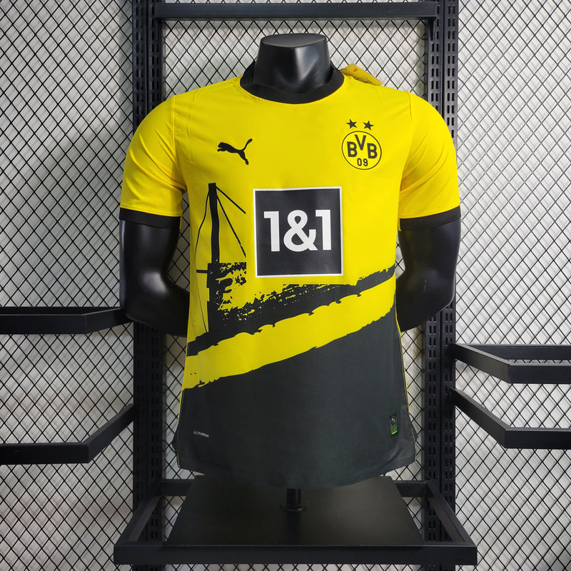 Camisa Borussia Dortmund Home 23/24 Jogador Puma Masculina - Amarela