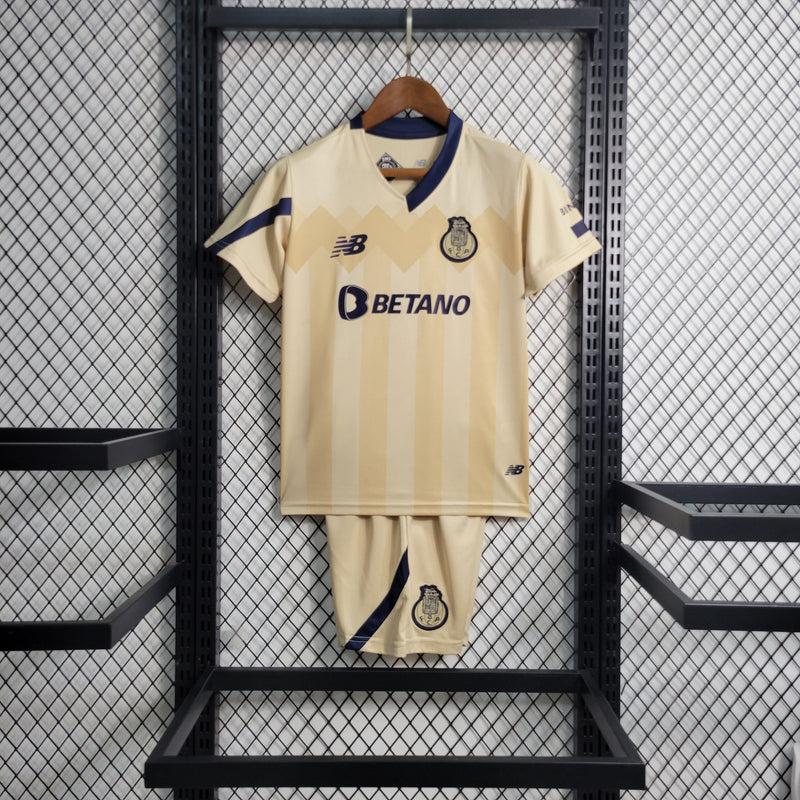 Kit Infantil Porto Away 23/24 Torcedor NB Masculina - Bege