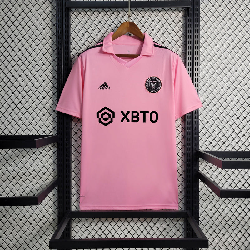 Camisa Inter Miami Home MESSI 23/24 Torcedor Adidas Masculina - Rosa