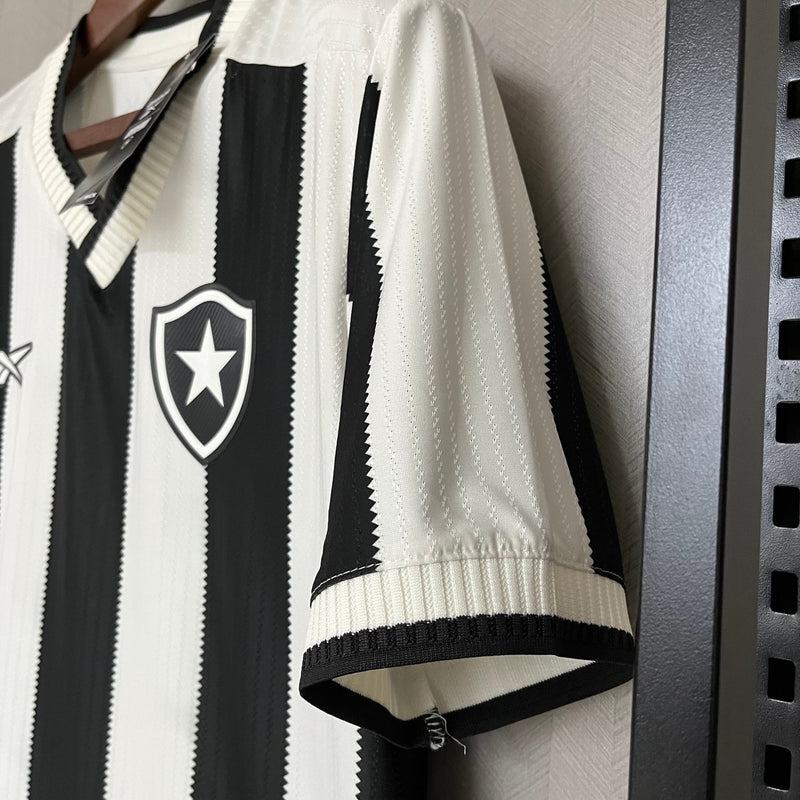 Camisa Botafogo Home 24/25 Torcedor Reebok Masculina - Preta e Branca