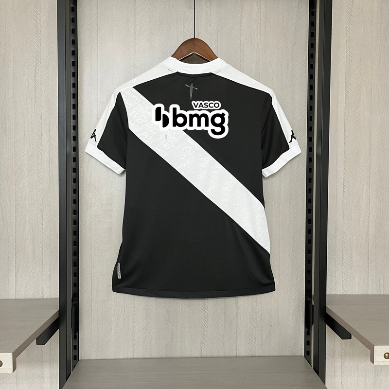 Camisa Vasco da Gama Home 24/25 Torcedor Kappa Feminino - Preta