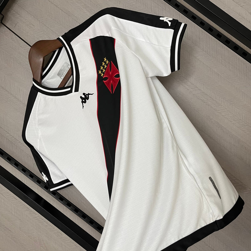 Camisa Vasco da Gama Away 24/25 Torcedor Kappa Feminino - Branca e Preta