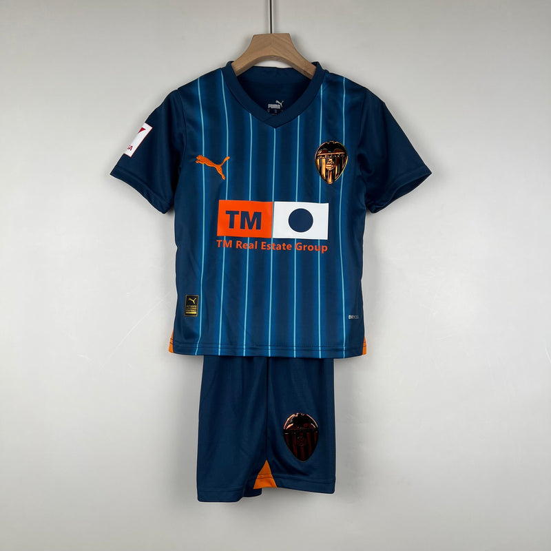 Kit Infantil Valencia Third 23/24 Unissex Puma - Azul Escuro