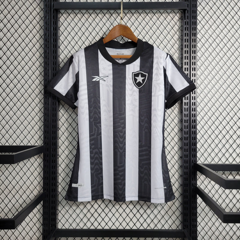 Camisa Botafogo Home 23/24 Torcedor Reebok Feminino - Branca e Preta