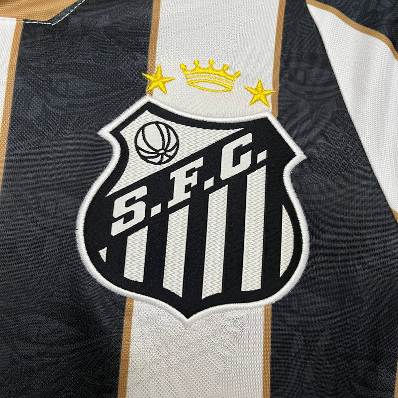 Camisa Santos Away 24/25 Torcedor Umbro Masculina - Branca e Preto