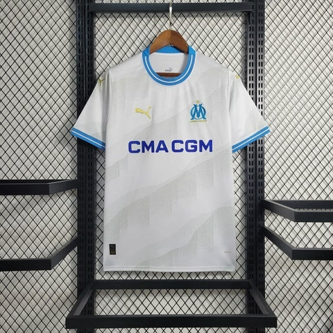 Camisa Olympique De Marseille Home 23/24 Torcedor Puma Masculina - Branca